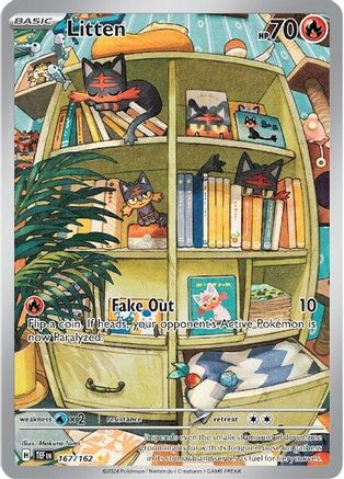 Litten - 167/162  - Illustration Rare - Holofoil