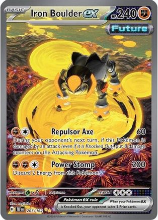 Iron Boulder ex - 207/162  - Special Illustration Rare - Holofoil