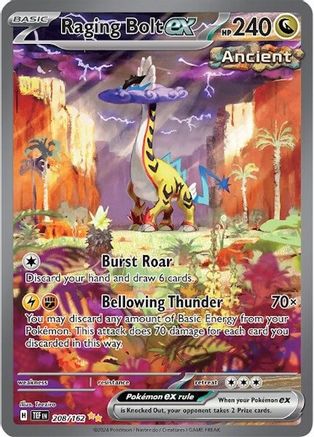 Raging Bolt ex - 208/162  - Special Illustration Rare - Holofoil