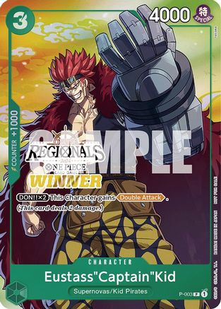 Eustass"Captain"Kid (Online Regional 2024 Vol. 2) [Winner] (P-003)  -  Promo