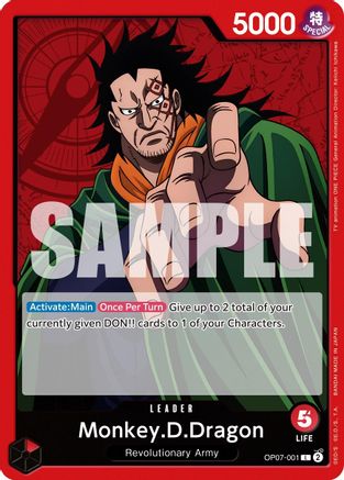Monkey.D.Dragon (001) (OP07-001) - Leader