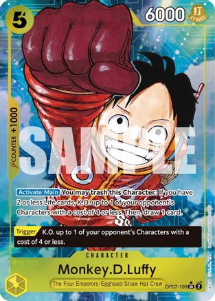 Monkey.D.Luffy (109) (Parallel) (OP07-109) - Super Rare