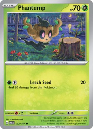Phantump - 012/167 - Common - Reverse Holofoil