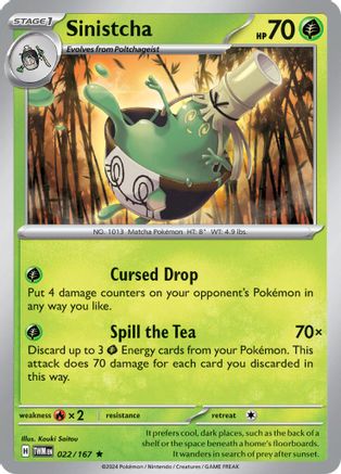 Sinistcha - 022/167 - Rare - Holographique