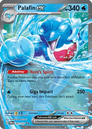 Palafin ex - 061/167 - Double Rare - Holofoil