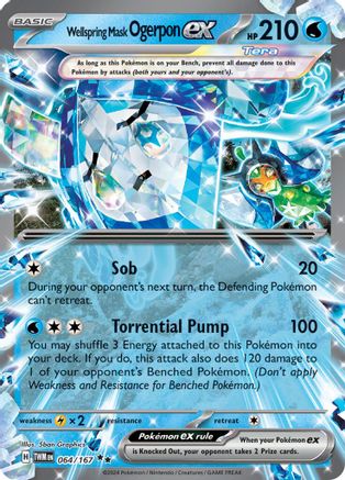Masque Fontaine Ogerpon ex - 064/167 - Double Rare - Holographique
