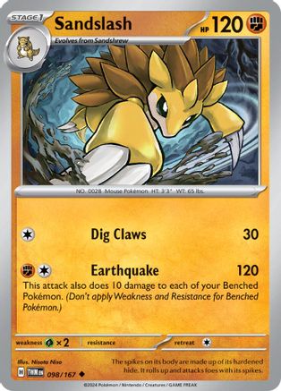 Sandslash - 098/167 - Uncommon - Reverse Holofoil