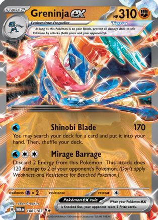 Greninja ex - 106/167  - Double Rare - Holofoil