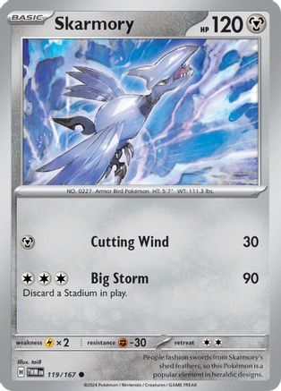 Skarmory - 119/167 - Commune - Feuille inversée