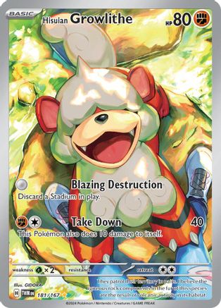 Hisuian Growlithe - 181/167  - Illustration Rare - Holofoil