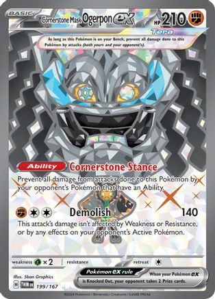 Cornerstone Mask Ogerpon ex - 199/167  - Ultra Rare - Holofoil