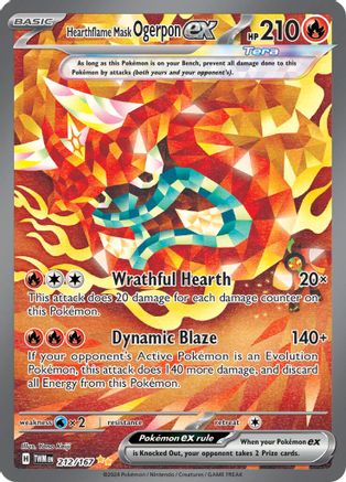 Hearthflame Mask Ogerpon ex - 212/167  - Special Illustration Rare - Holofoil
