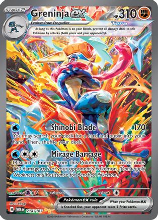 Greninja ex - 214/167  - Special Illustration Rare - Holofoil