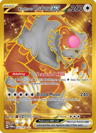 Bloodmoon Ursaluna ex - 222/167  - Hyper Rare - Holofoil