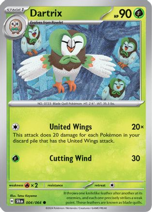 Dartrix - 004/064 - Commune - Holofoil inversé