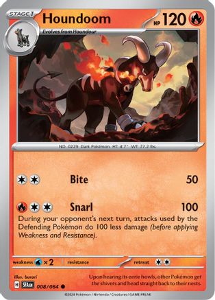 Houndoom - 008/064  - Common - Reverse Holofoil