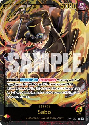 Sabo (Premium Card Collection -Leader Collection-) (ST13-001)  -  Chef de file