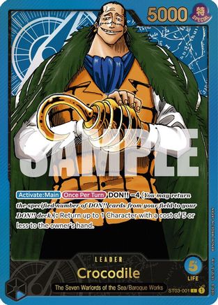 Crocodile (Collection de cartes Premium -Collection Leader-) (ST03-001) - Leader
