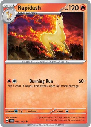 Rapidash - 020/142 - Uncommon - Reverse Holofoil