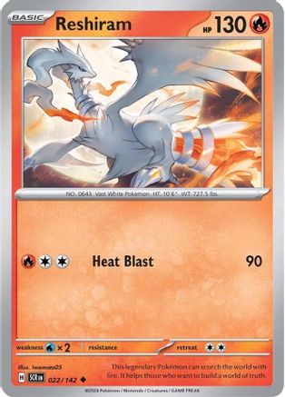 Reshiram - 022/142 - Uncommon - Reverse Holofoil