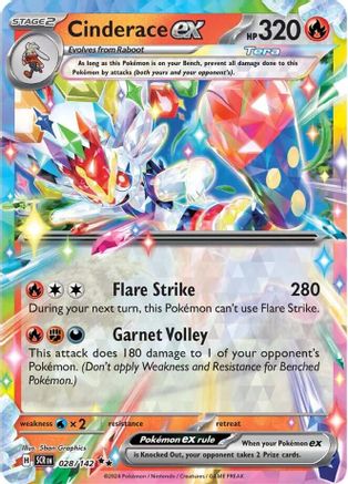 Cinderace ex - 028/142  - Double Rare - Holofoil