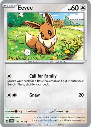Eevee - 113/142 - Common - Reverse Holofoil
