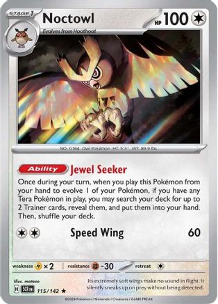Noctowl - 115/142 - Rare - Reverse Holofoil