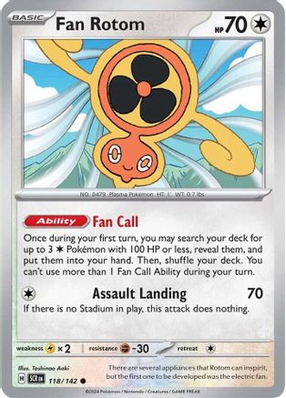 Fan Rotom - 118/142 - Common - Reverse Holofoil