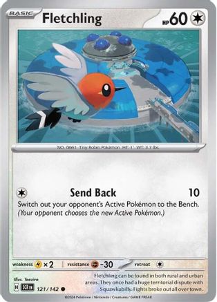 Fletchling - 121/142 - Common - Reverse Holofoil