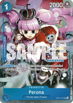 Perona (Championship 2024 Finalist Card Set) (OP01-077)  -  Uncommon