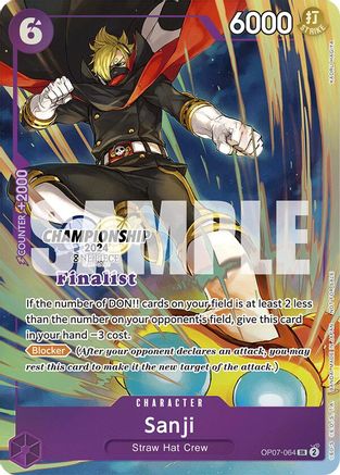 Sanji (Championship 2024 Finalist Card Set) (OP07-064)  -  Super Rare