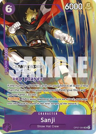 Sanji (Championship 2024 Top Player Pack) (OP07-064)  -  Super Rare