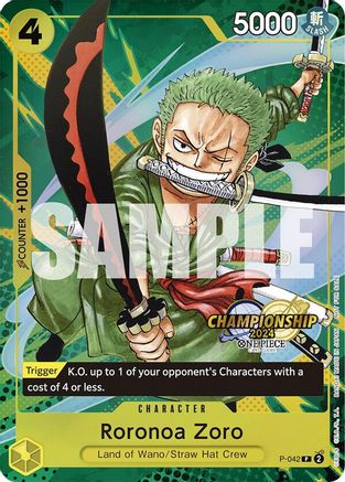 Roronoa Zoro (CS 2024 Event Pack) (P-042)  -  Promo