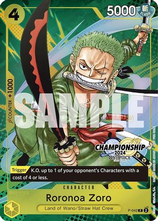 Roronoa Zoro (CS 2024 Event Pack Finalist) (P-042)  -  Promo