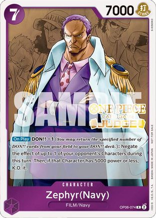 Zephyr (Navy) (Judge Pack Vol. 4) (OP06-074)  -  Rare