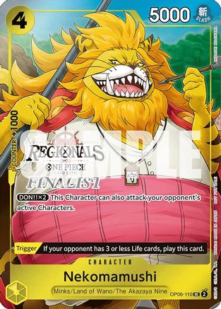 Nekomamushi (Tournoi Régional 2024 Vol. 3 Hors Ligne) [Finaliste] (OP06-110) - Peu commune