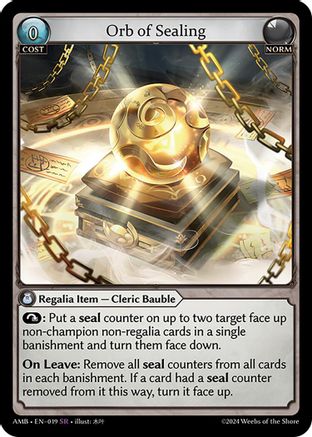Orb of Sealing (019) -  Super Rare