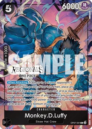 Monkey.D.Luffy (091) (Offline Regional 2024 Vol. 3) (OP07-091)  -  Rare