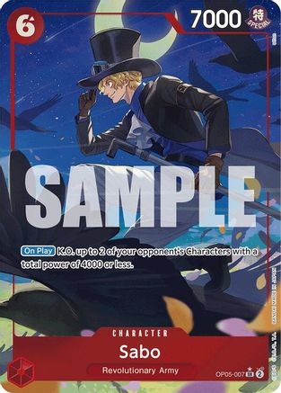 Sabo (OP05-007) (Alternate Art) (OP05-007) - Super Rare