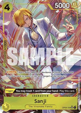 Sanji (OP04-104) (Alternate Art) (OP04-104) - Super Rare