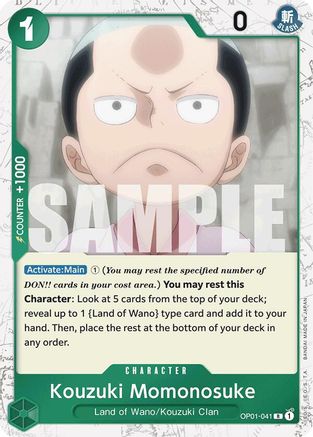 Kouzuki Momonosuke (Jolly Roger Foil) (OP01-041) - Rare