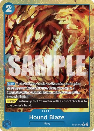 Hound Blaze (Alternate Art) (OP05-057) - Rare