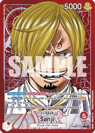 Sanji (PRB01-001) (Alternate Art) (PRB01-001) - Leader