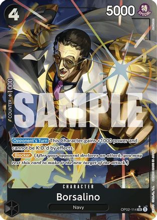 Borsalino (Alternate Art) (OP02-114) - PRB - Super Rare