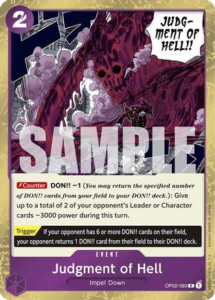 Judgment of Hell (Jolly Roger Foil) (OP02-089) - Rare