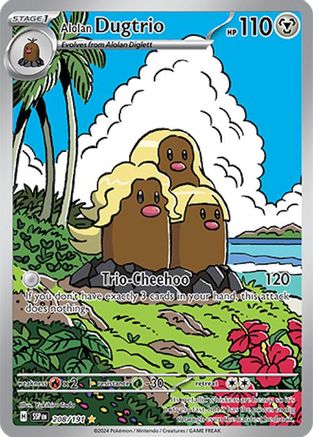 Alolan Dugtrio - 208/191  - Illustration Rare - Holofoil