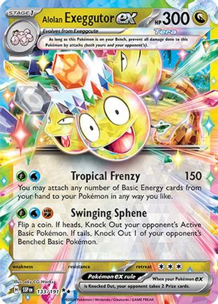 Alolan Exeggutor ex - 133/191  - Double Rare - Holofoil