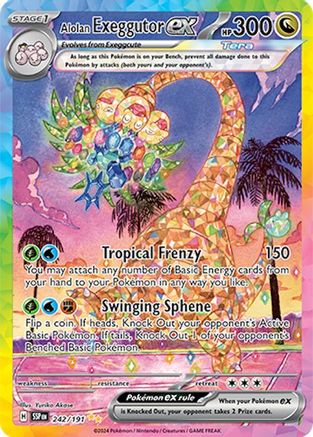 Alolan Exeggutor ex - 242/191  - Special Illustration Rare - Holofoil