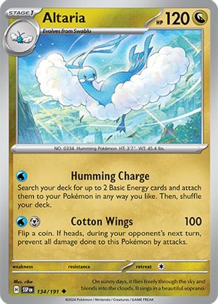 Altaria - 134/191 - Uncommon - Reverse Holofoil