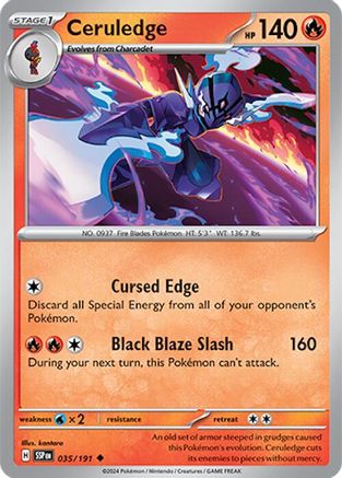 Ceruledge - 035/191  - Uncommon - Reverse Holofoil
